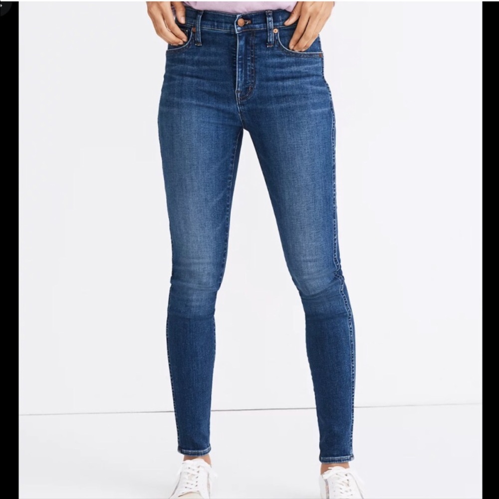 Madewell 10” High Rise Skinny Jeans in Danny Wash Tencel Denim Edition